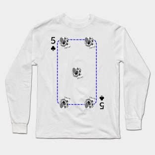 5 of clubs Long Sleeve T-Shirt